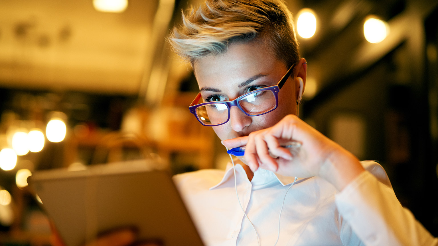 A close view of a student reading reference materials