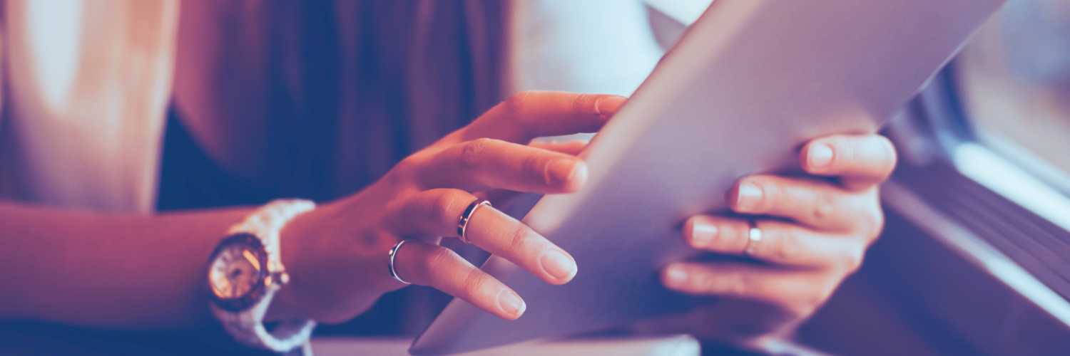 Woman using a tablet