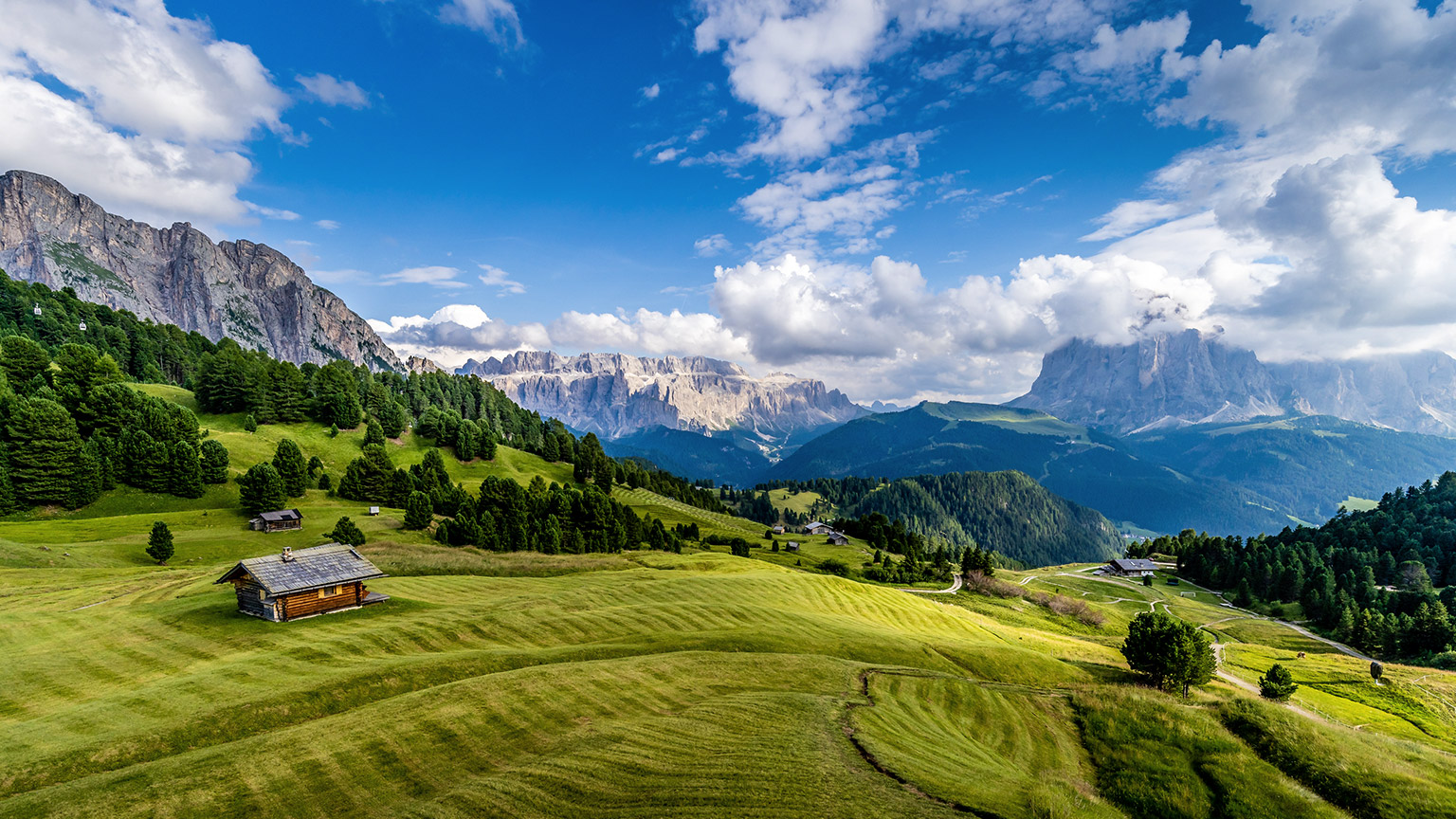 A panoramic shot of a scenic location