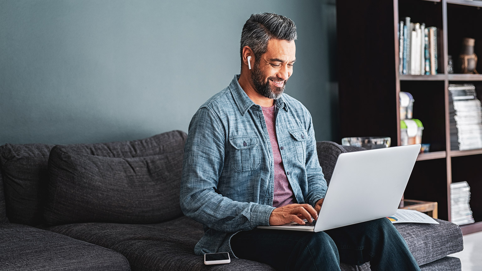 Person on a computer