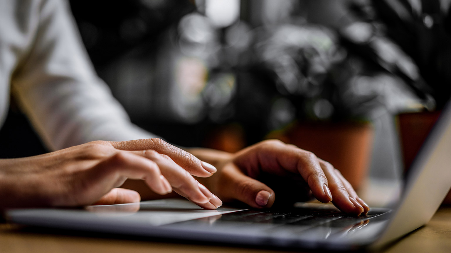 A person working on a laptop