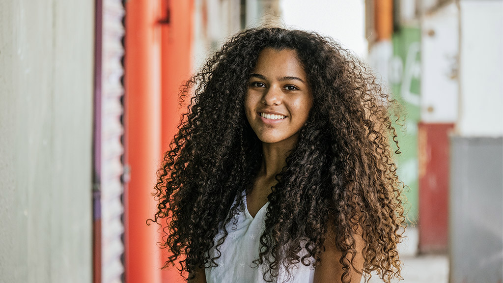 closeup latin cuban teenage woman