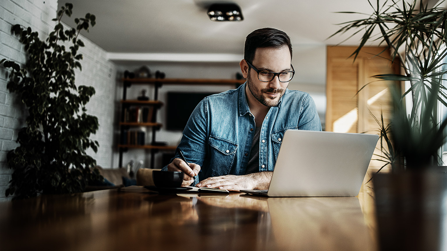 a person writing a business plan