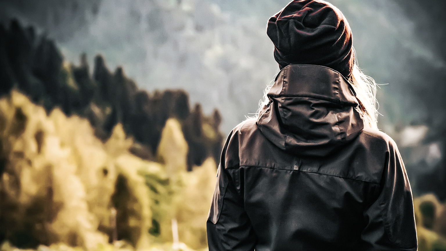 backview of a woman on outdoor