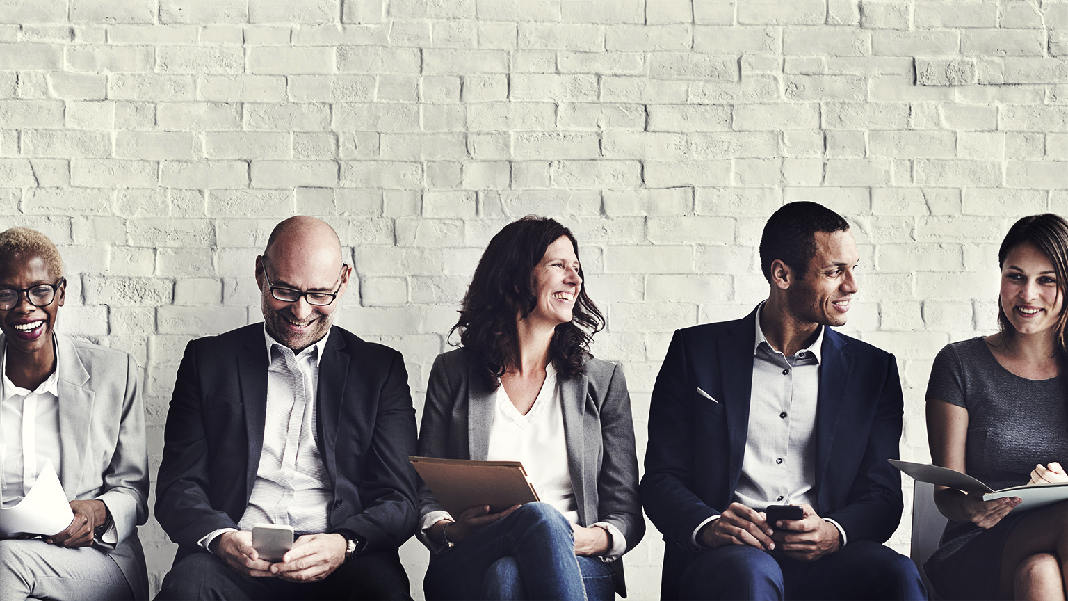 A group of potential employees or a panel of human resource officers