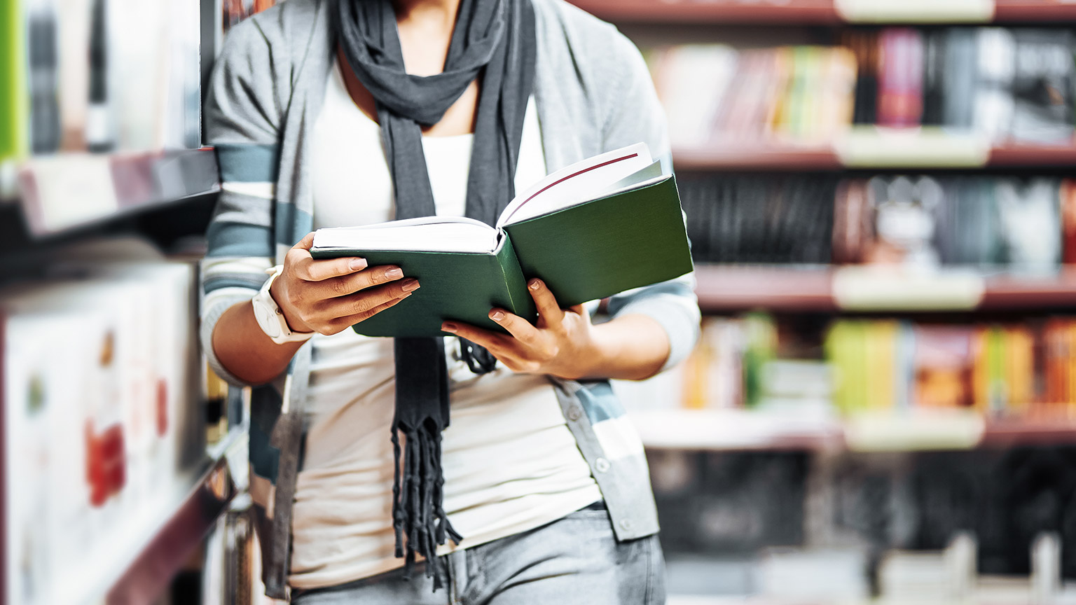 reading in library