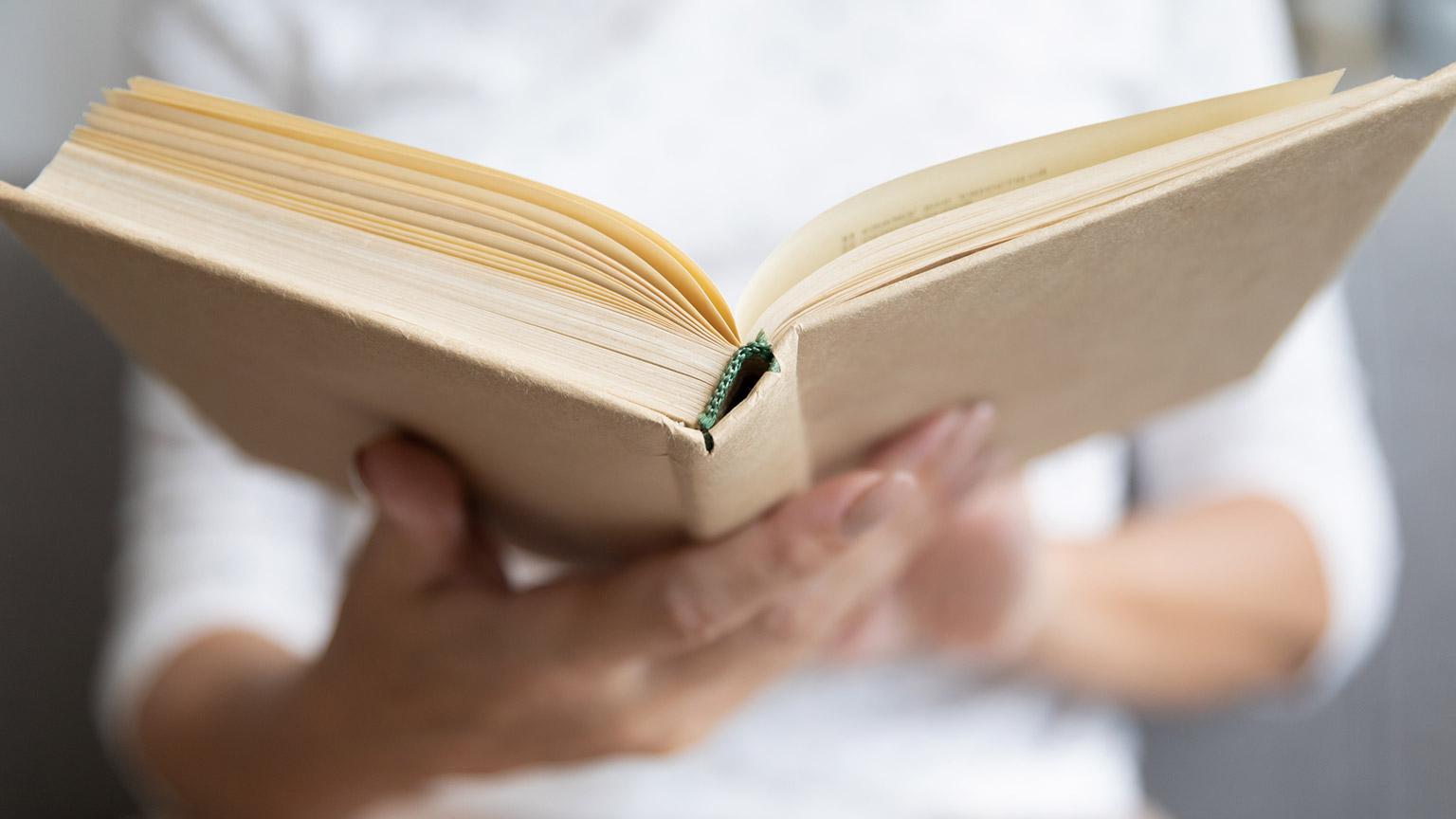 A person reading a book