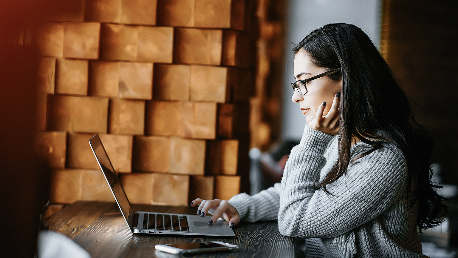 woman on computer