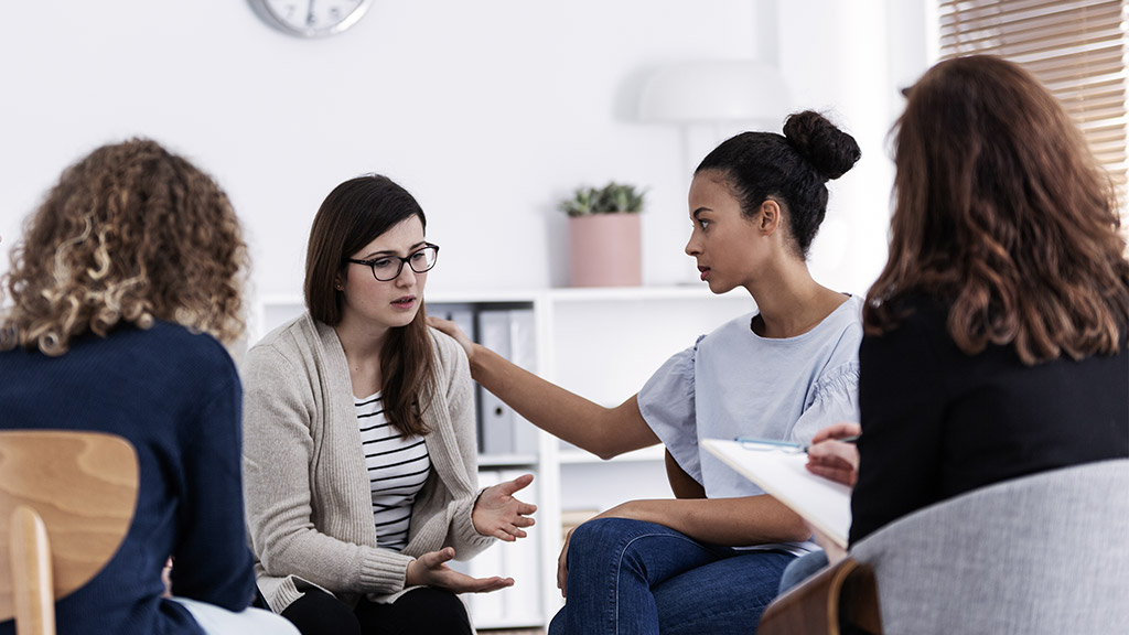 Women's issues support group meeting