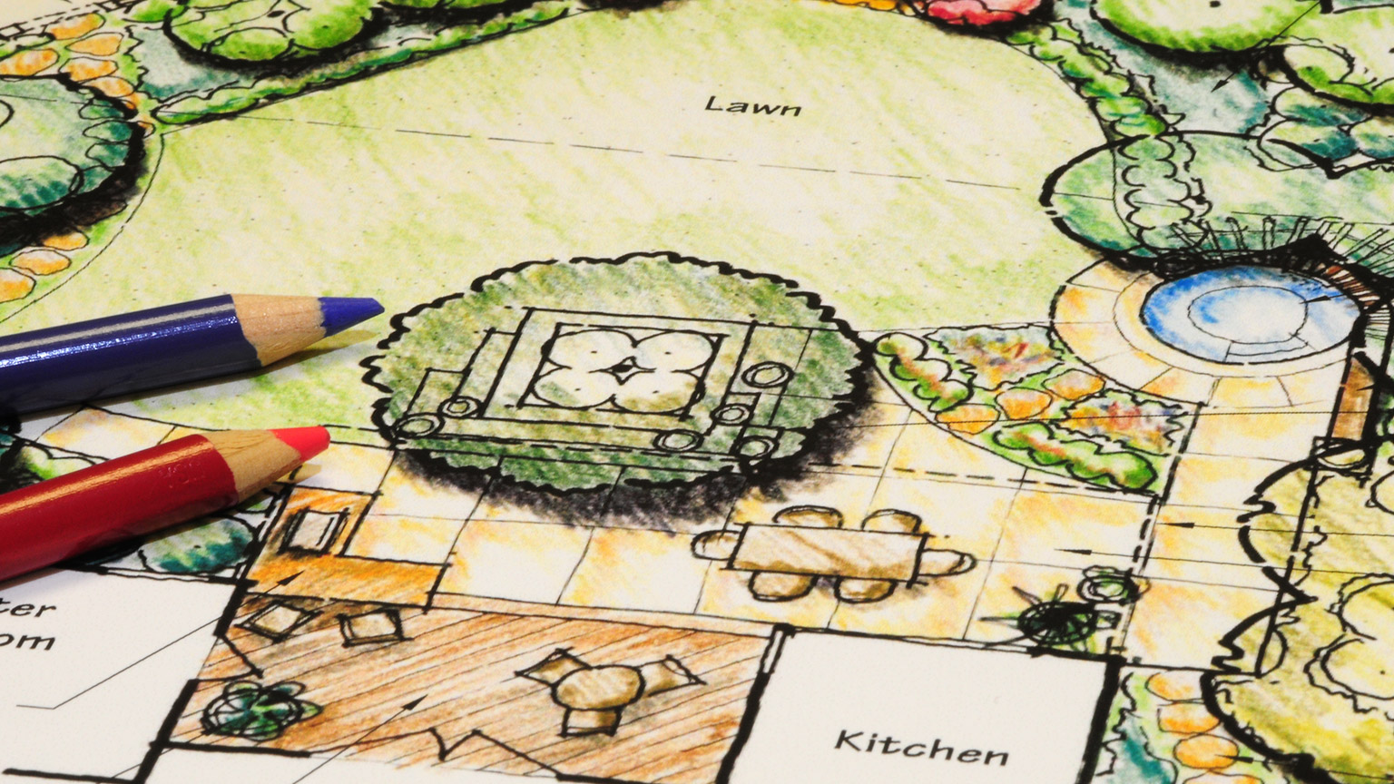 A colourful garden plan