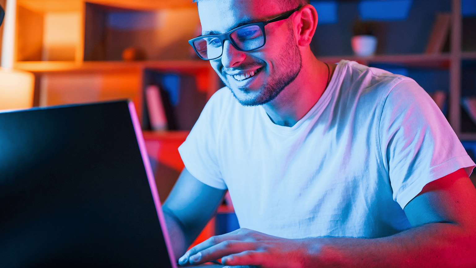 A designer working on a computer