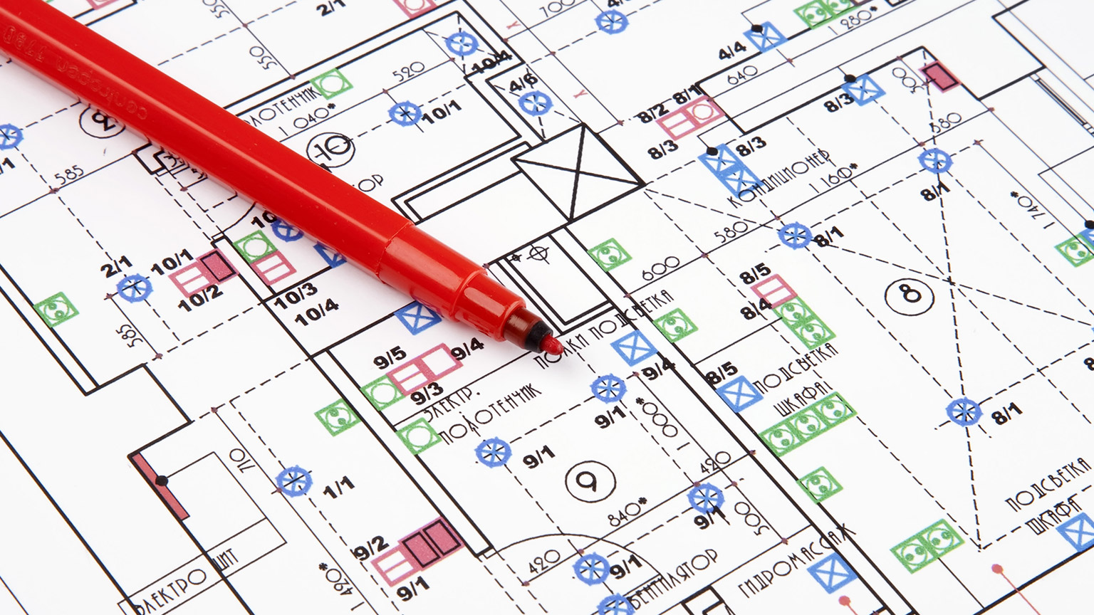 A close view of an electrical diagram