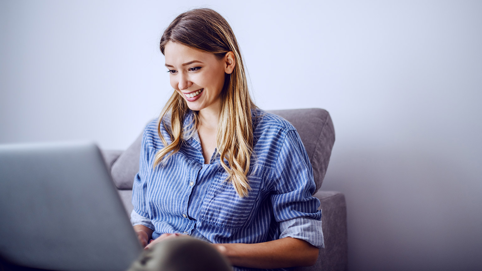 Person using a laptop