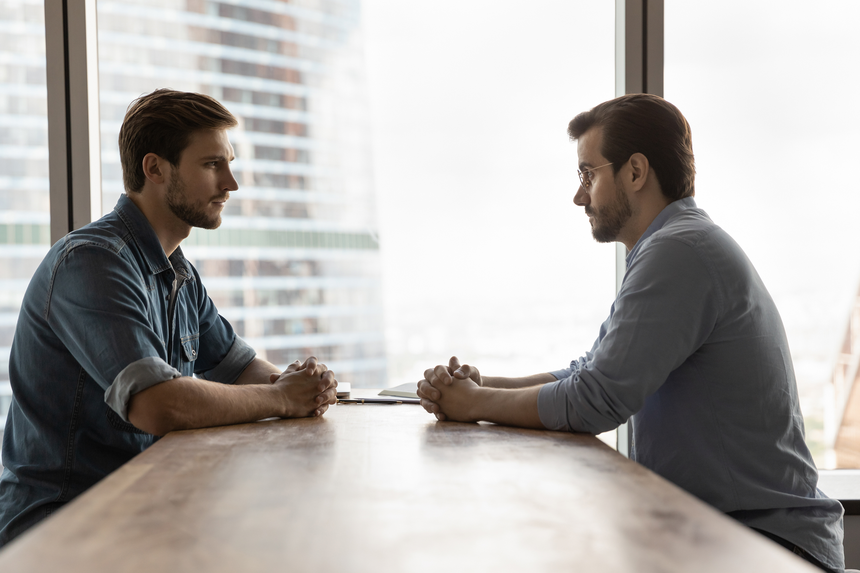 People talking in an office