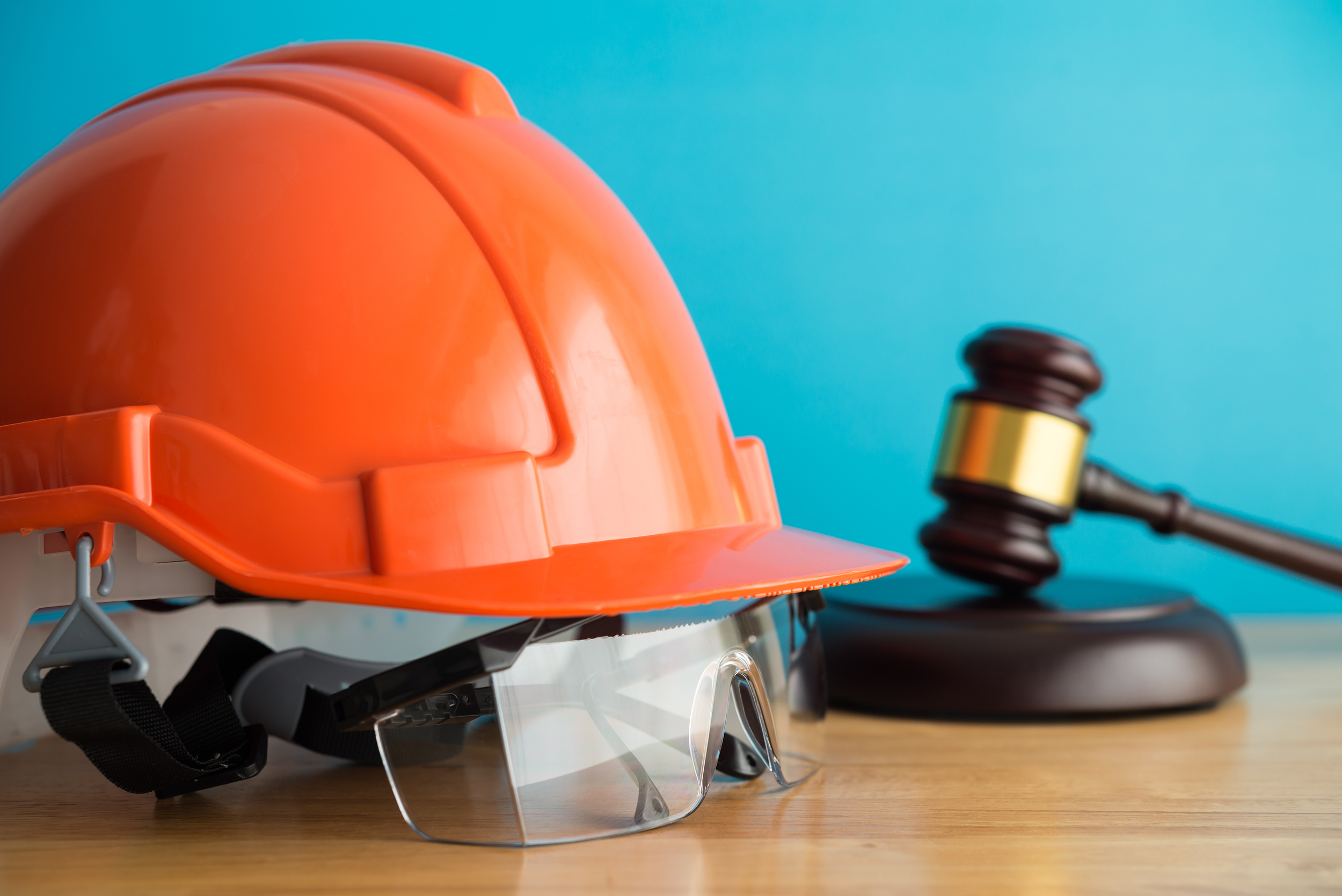 Gavel and hard hat