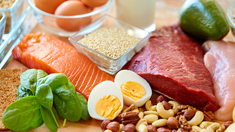 A selection of protein foods