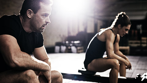 People resting after a workout