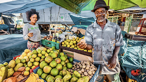 Food market in Jamaica