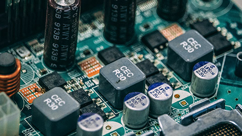 A close view of a circuit board