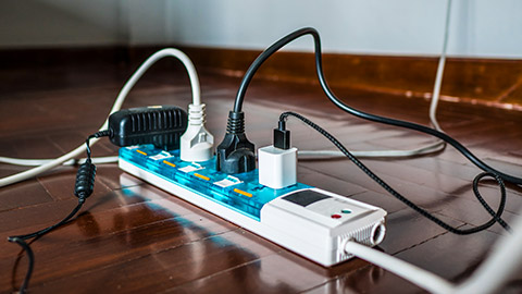 A power board with surge protection