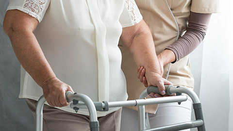 A carer and elderly patient