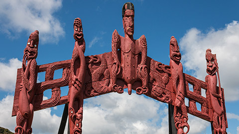 A traditional maori carving