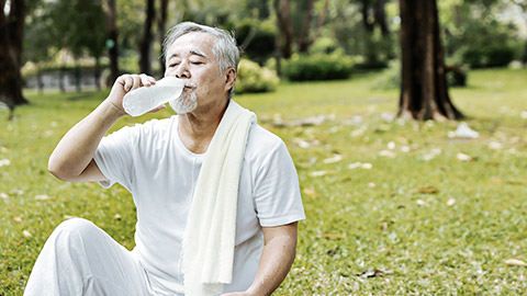 active senior drinking water