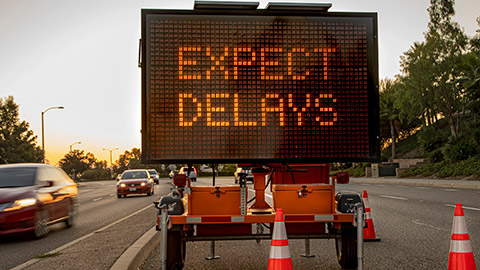 A mobile traffice sign