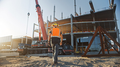 A commercial construction site