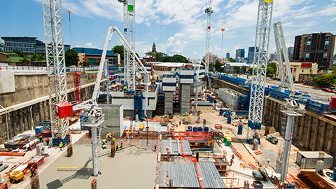 A commercial building site