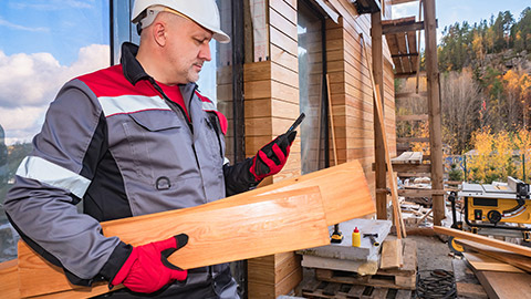 A person working on a construction site