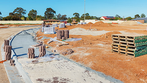 A large construction site