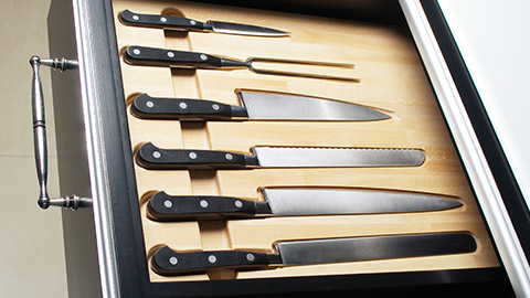 Knives in a drawer