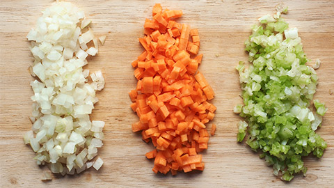 Diced vegetables