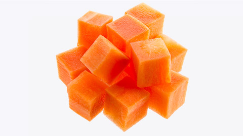 Cubed carrots