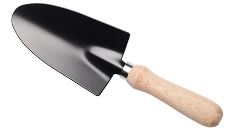 A gardening trowel