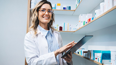 A pharmacist working