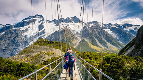 Amazing Nature of Hooker Valley Track in Mount Cook, New Zealand