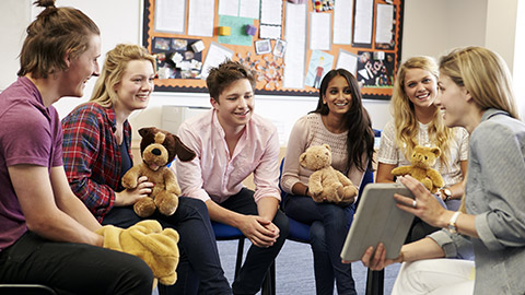 childcare workers on a meeting