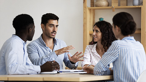 A group of early childhood professionals being consulted on