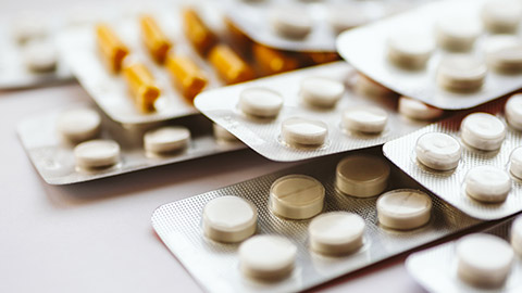 Close view of medication