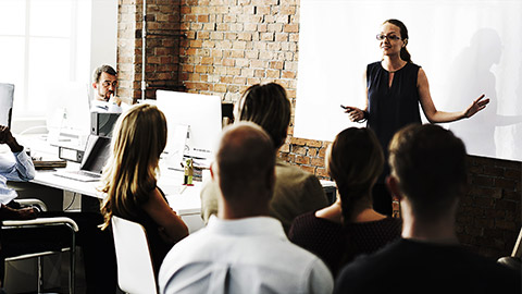 A workshop attended by employees