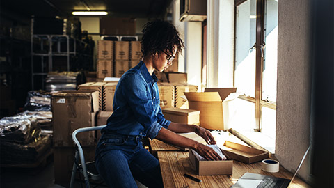 a business owner arranging deliveries and production