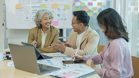 entrepreneurs and business people meeting in a conference room in business planning, financial budget and investment risk assessment