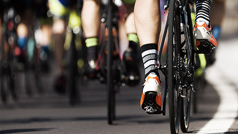 A group of cyclists