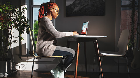 An example of good sitting posture