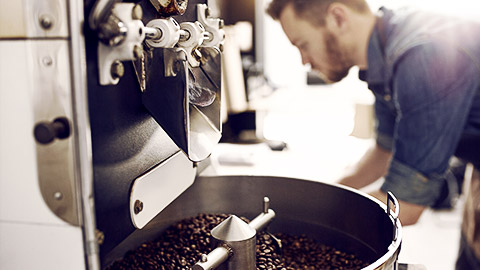 A large beans roaster is a fixed asset in a small coffee shop