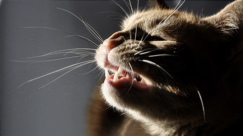 a cat sneezing