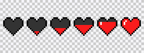 pixel hearts