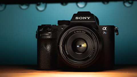 A Sony mirrorless camera